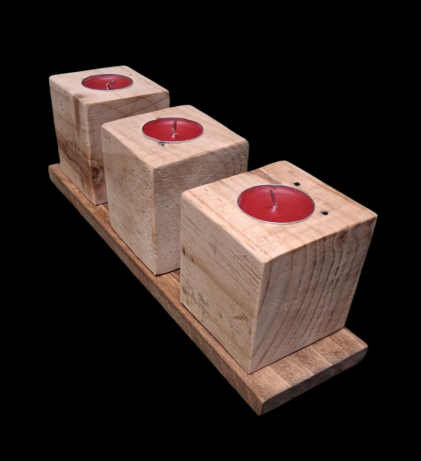 Rustic Reclaimed Wood Candle Holder