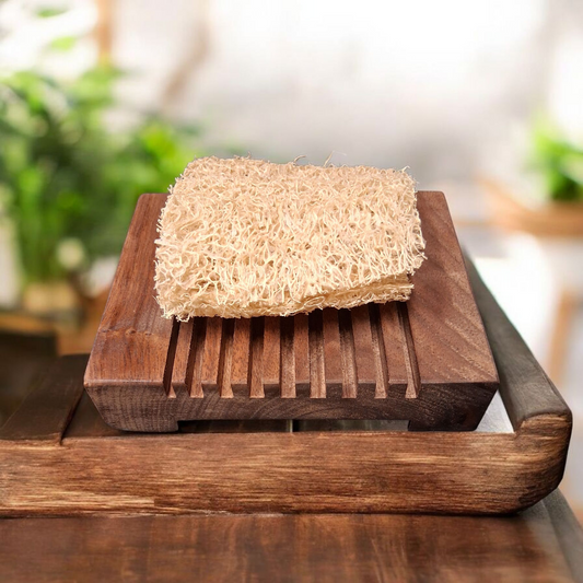 Black Walnut & Luffa Soap Dish