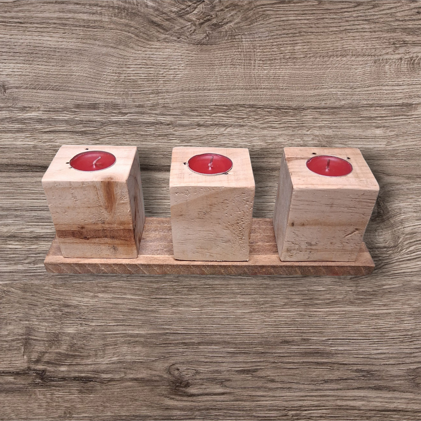 Rustic Reclaimed Wood Candle Holder