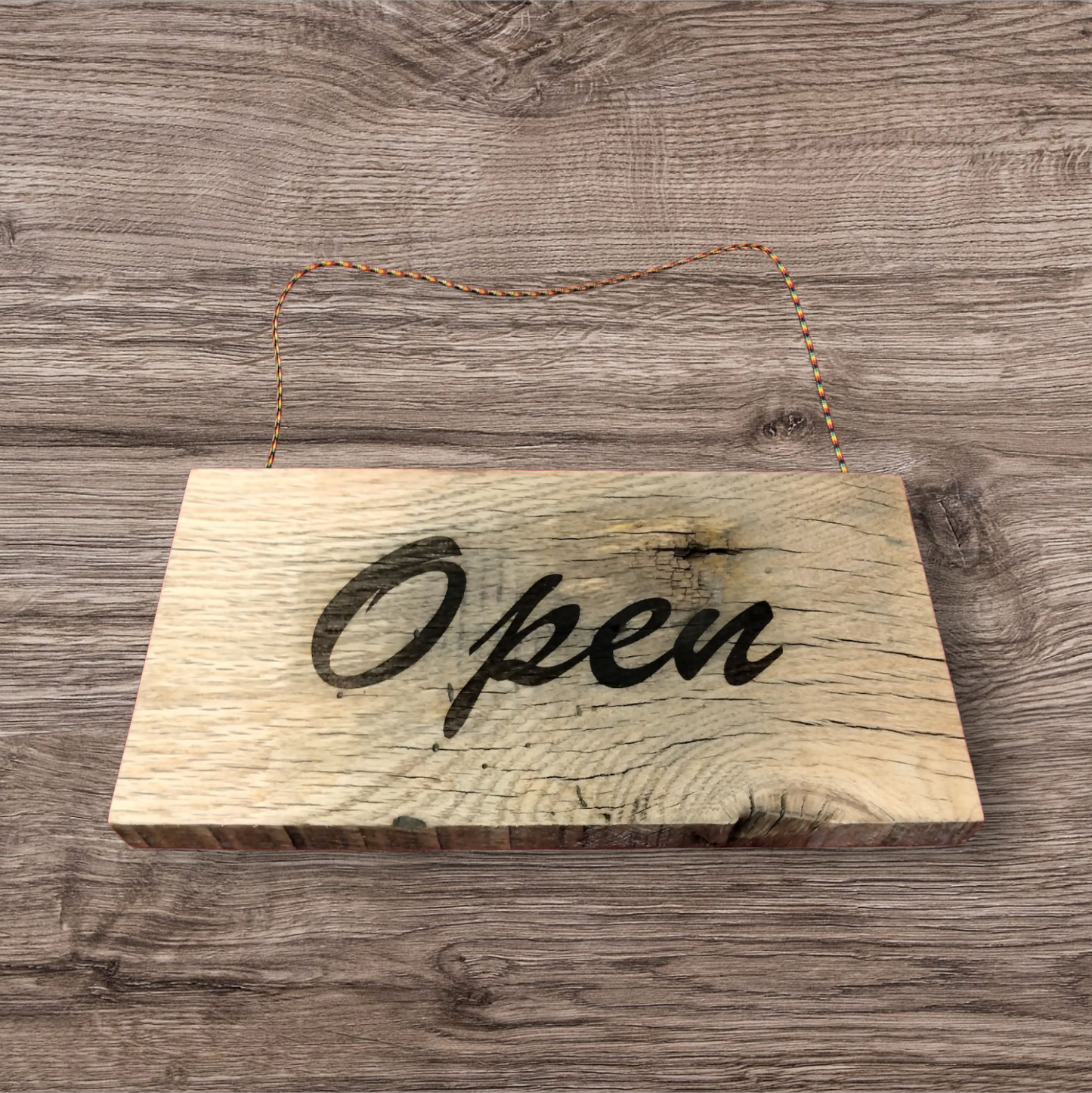 Rustic Reclaimed Wood Open/Closed Sign