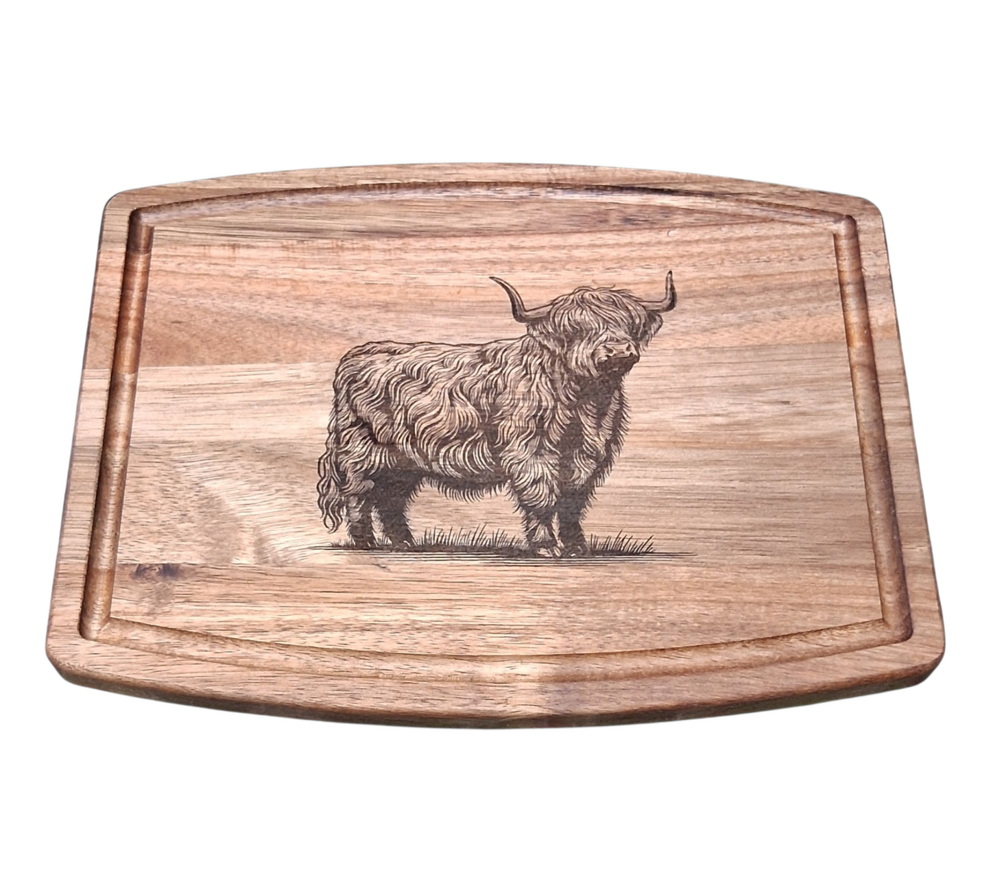 Scottish Highland Acacia Wood Charcuterie Board