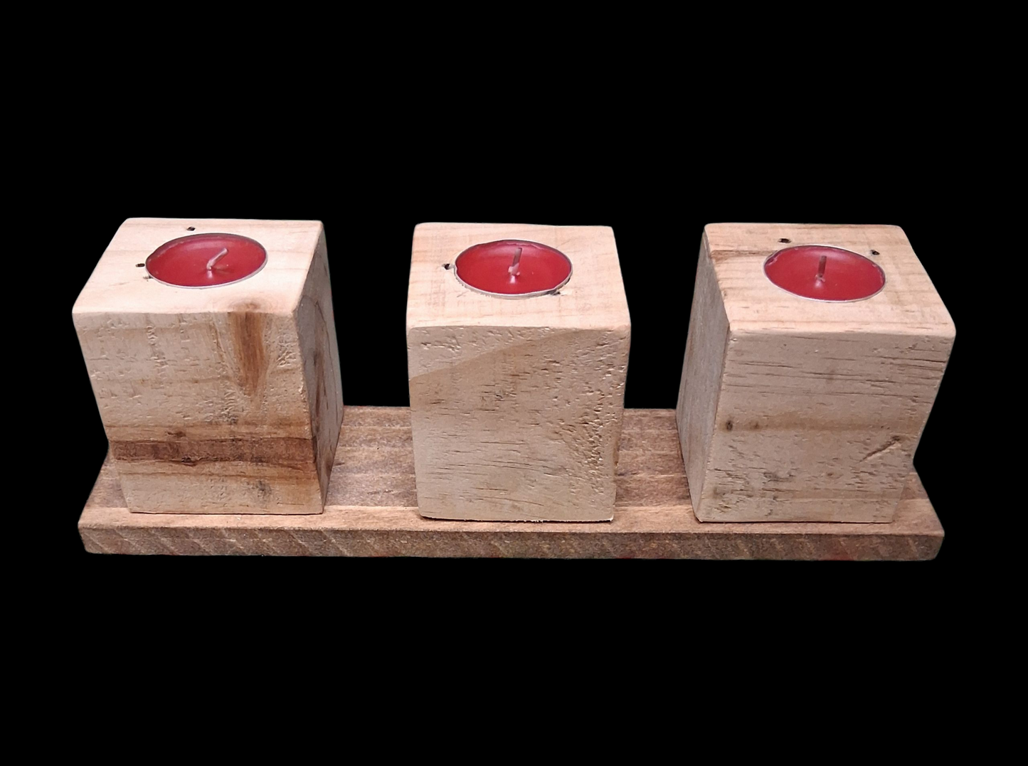 Rustic Reclaimed Wood Candle Holder
