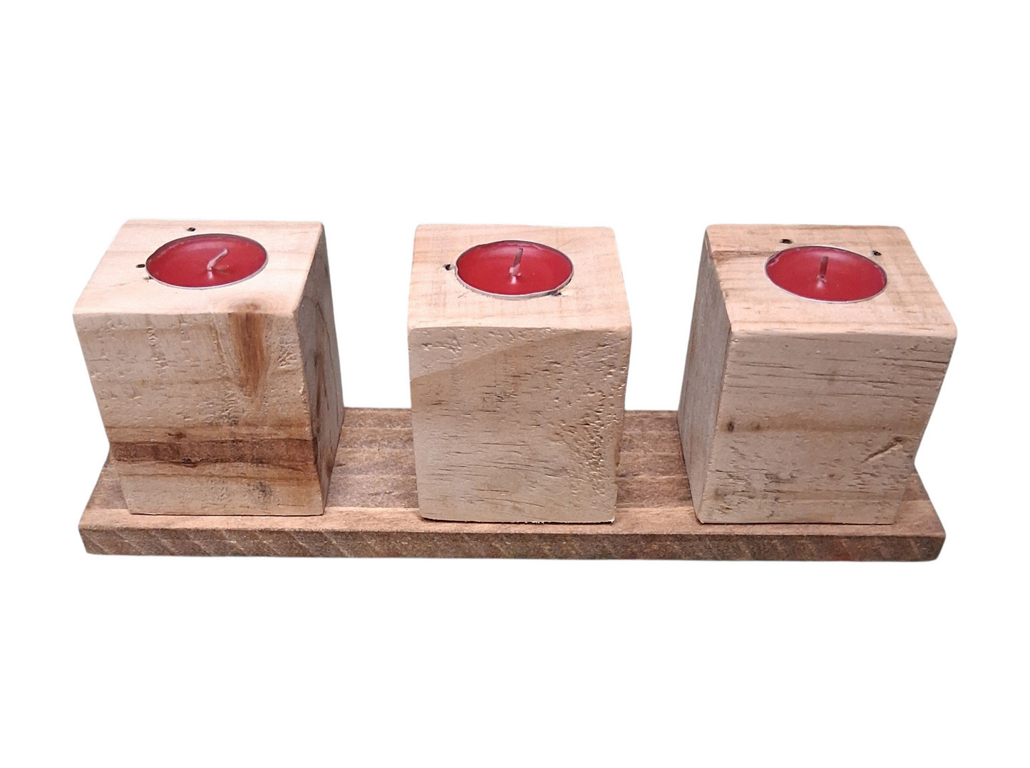 Rustic Reclaimed Wood Candle Holder